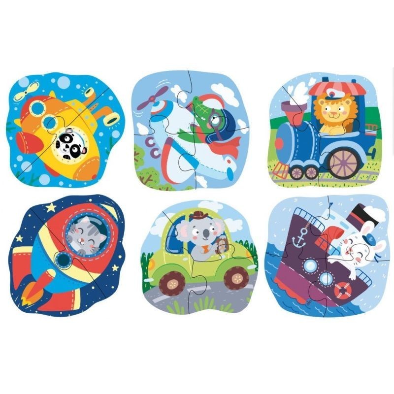 Dodo dėlionė vaikams Transportas (6 dėlionės)