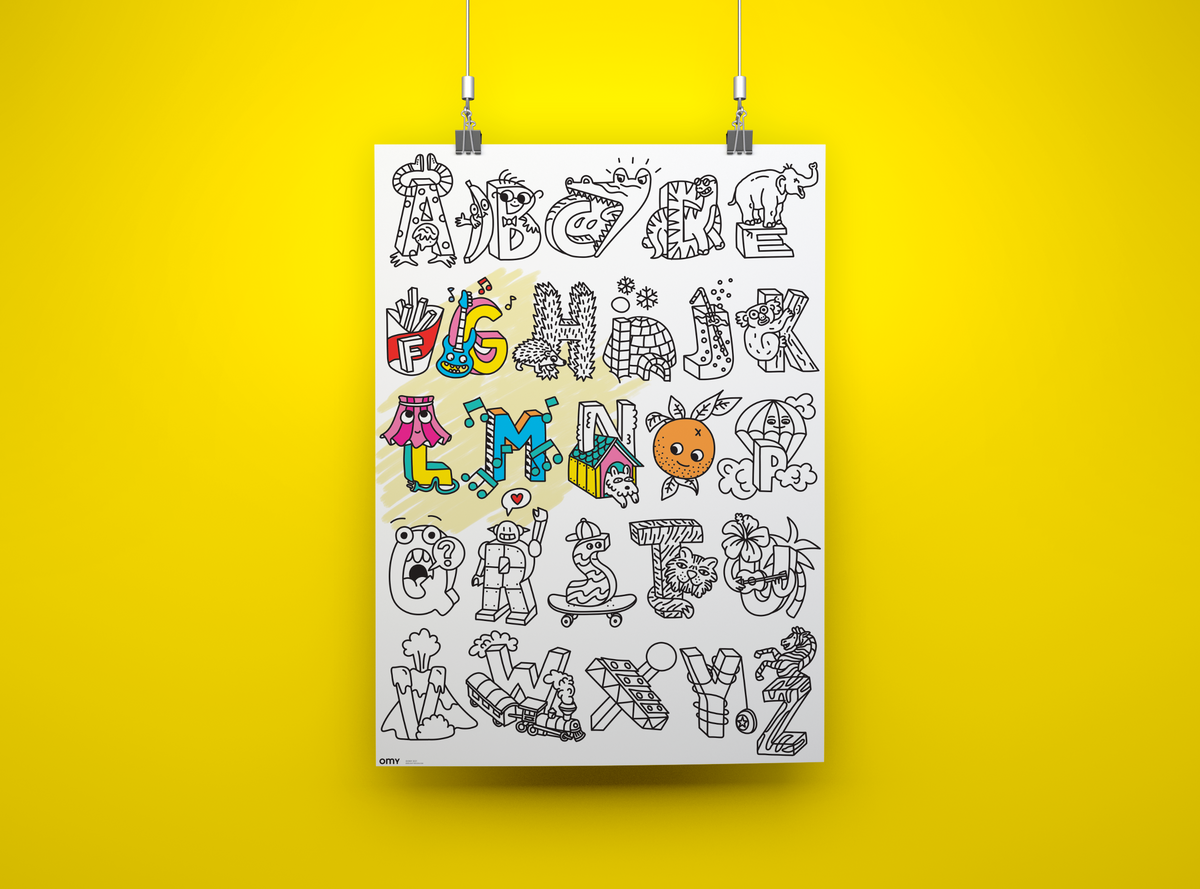 ABC – Didelis spalvinimo plakatas