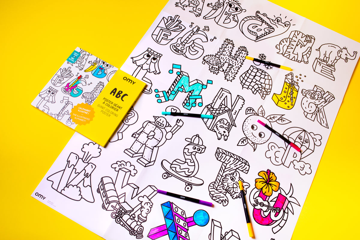 ABC – Didelis spalvinimo plakatas