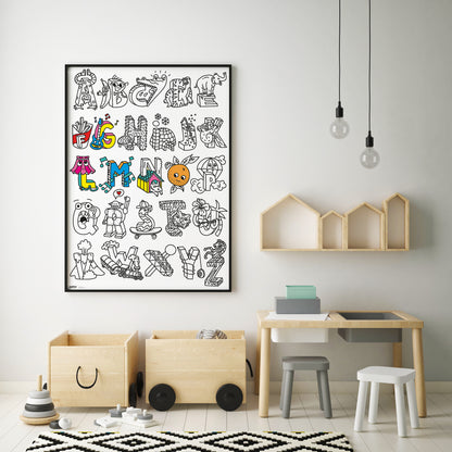 ABC – Didelis spalvinimo plakatas