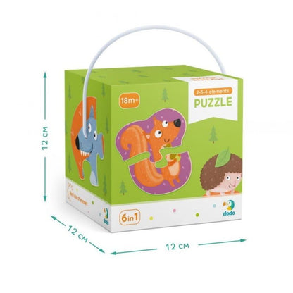 Dodo dėlionė Miško gyvūnai (6 dėlionės)