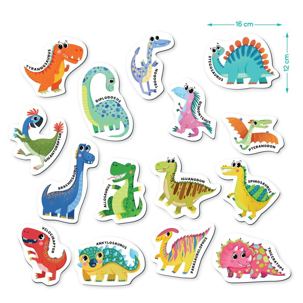 Magnetų rinkinys Dodo Dinozaurai (15 el.)