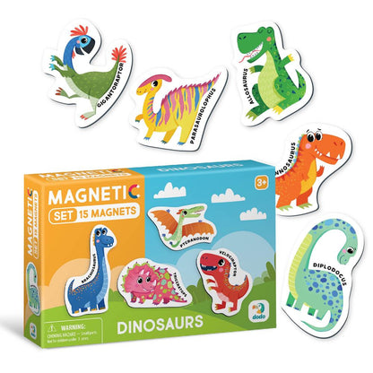 Magnetų rinkinys Dodo Dinozaurai (15 el.)