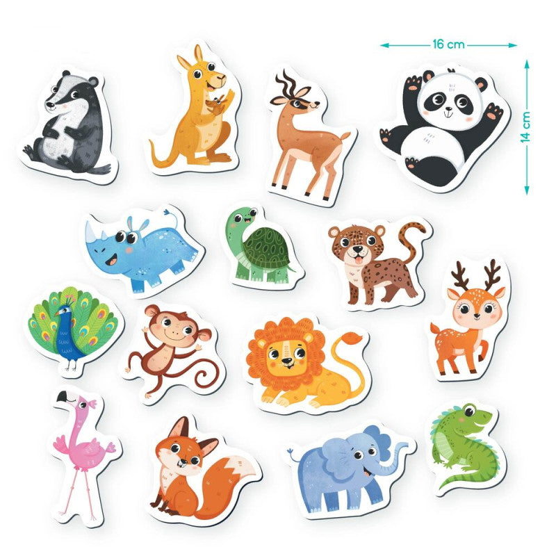 Magnetų rinkinys Dodo Gyvūnai (15 el.)