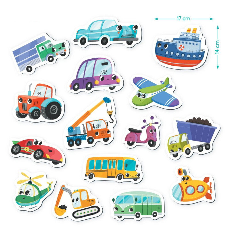 Magnetų rinkinys Dodo Transportas (15 el.)